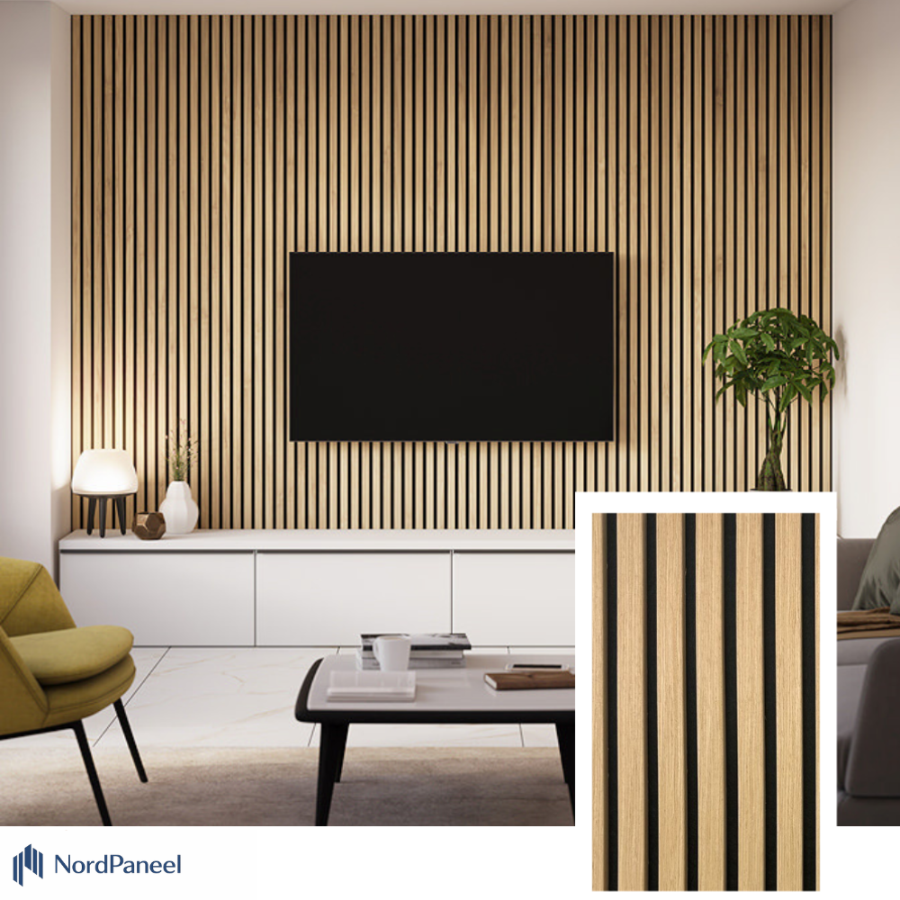 NordPaneel™ Premium Akustik Wandpaneele — Natural Oak